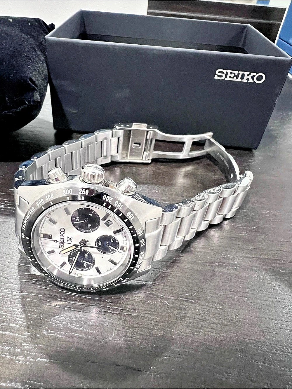 Seiko Prospex Speedtimer Solar Chronograph Panda SSC813 Watch